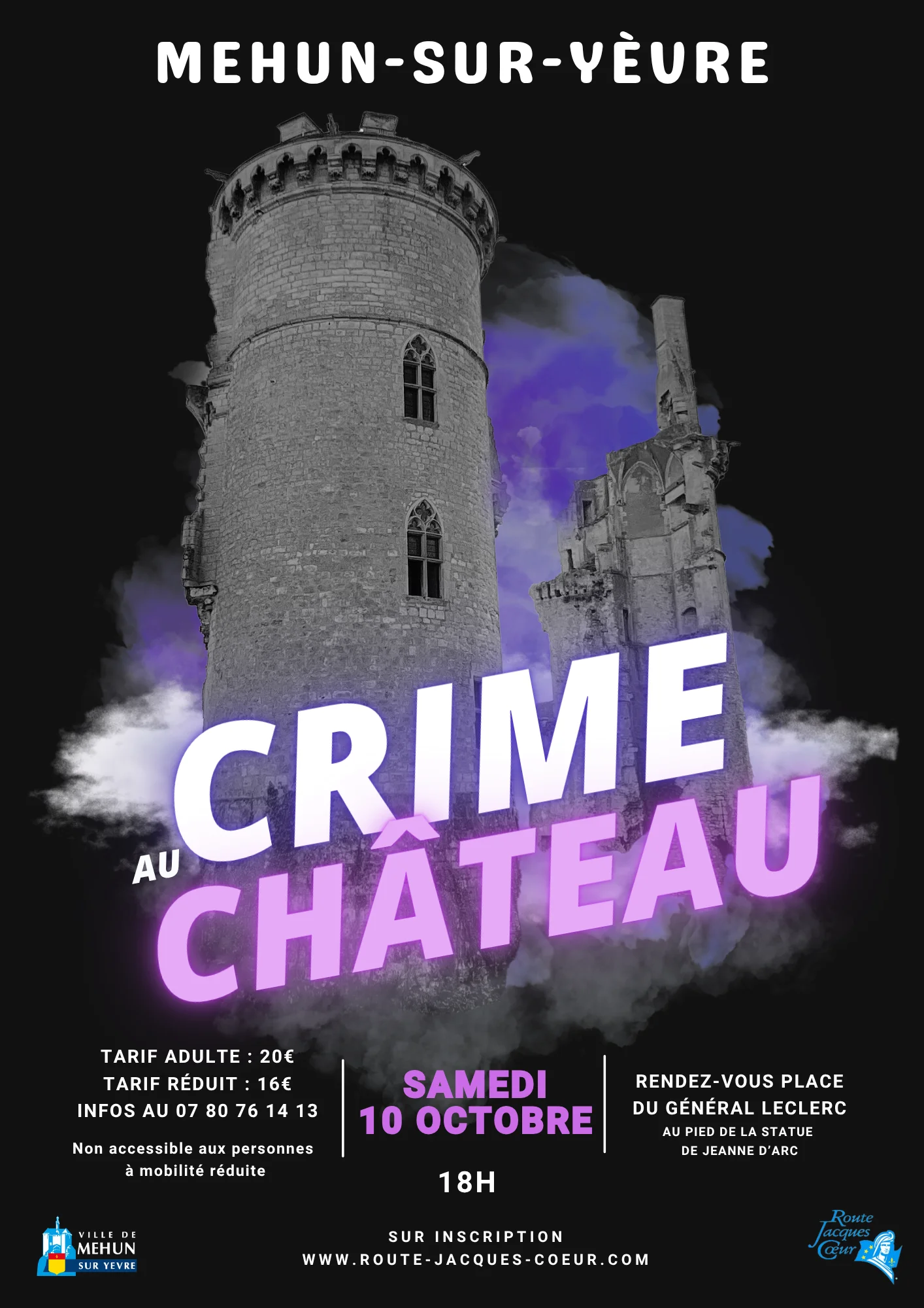 Affiche crime au château