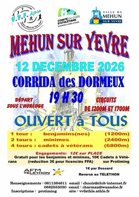 Corrida des Dormeux 2026 12 décembre 2026 - 19h30