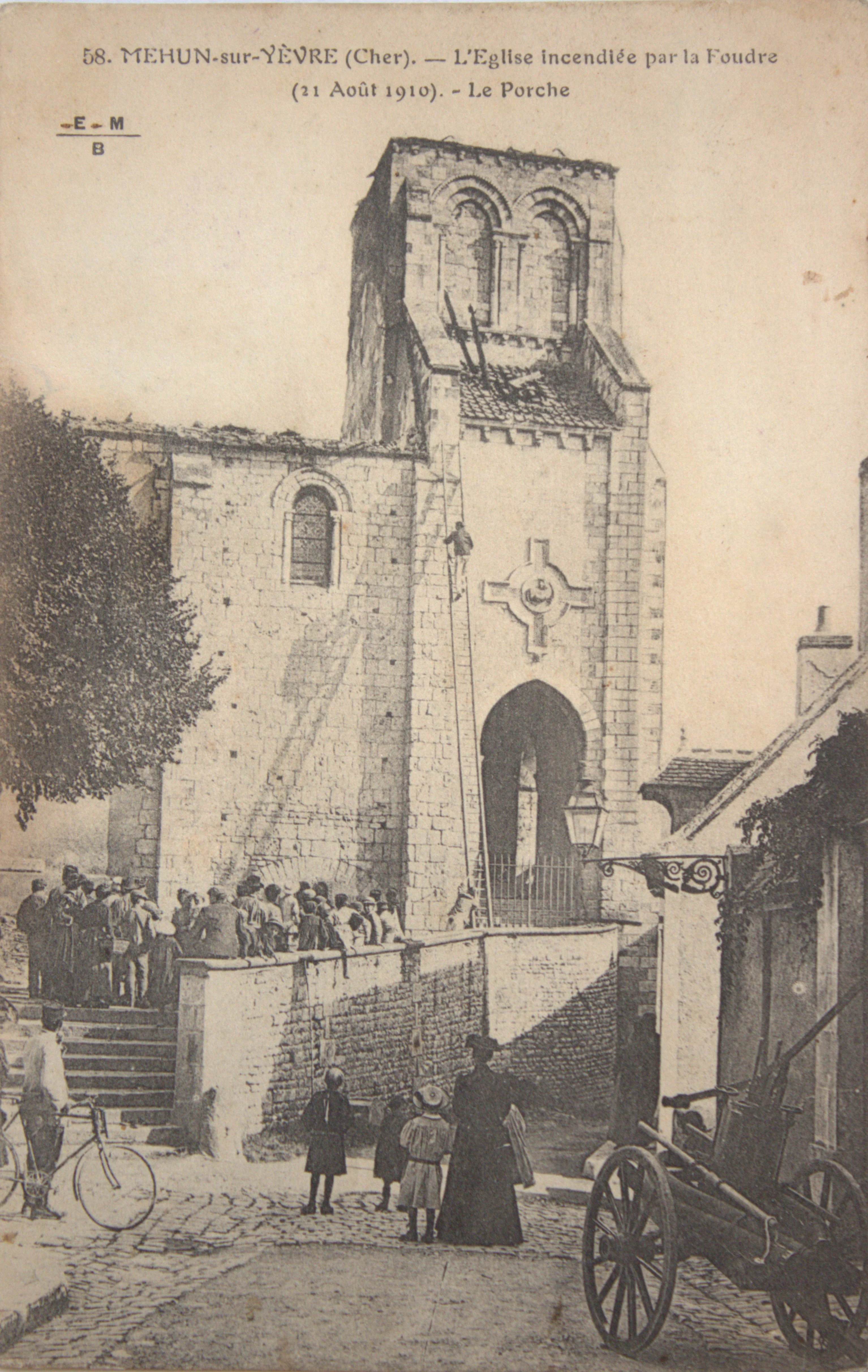 Carte postale - L'incendie
