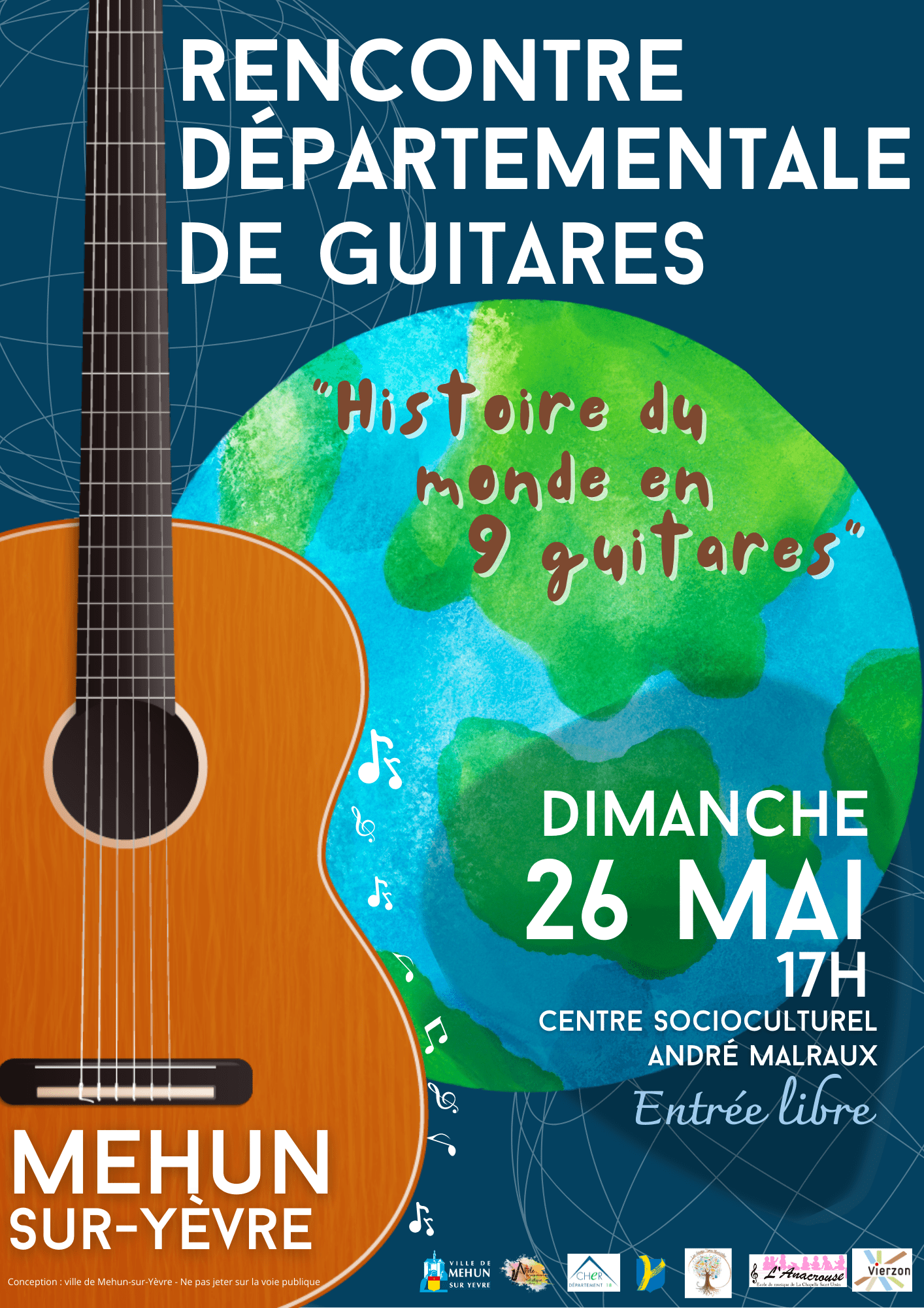 Affiche rencontre départementale de guitare