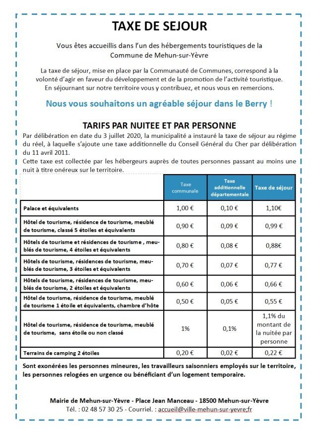 Taxe de séjour